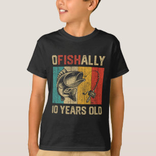 T-shirt Officiellement 10 ans drôle anniversaire pêche poi