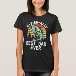 T-shirt Officiellement Le Meilleur Papa Pêcheur Papa Pêche