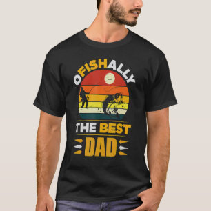 T-shirt Officiellement Le Meilleur Père Pêcheur Papa