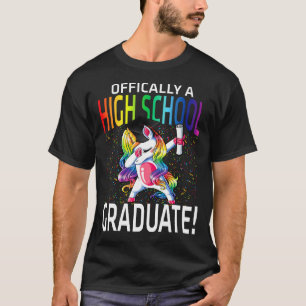 T-shirt Officiellement Un Lycée Diplômé Unicorn