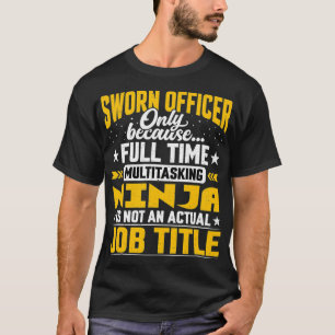 T-shirt Officier assermenté Titre du travail Funny Sous-sh