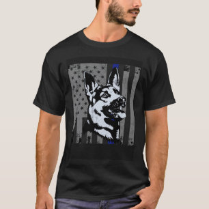 T-shirt Officier de chien policier Berger allemand Drapeau