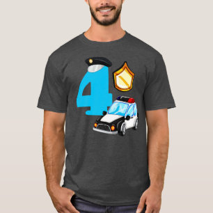 T-shirt Officier de police de 4e anniversaire
