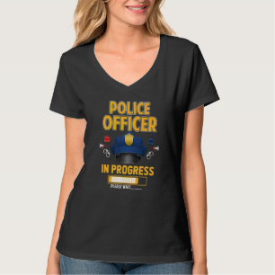 T-shirt Officier De Police En Cours Criminologie Des Foule