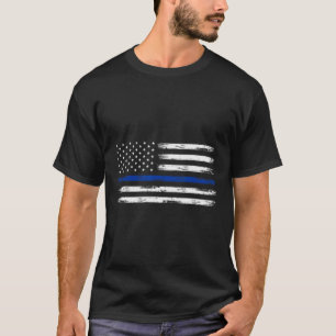T-shirt Officier de police États-Unis Drapeau Américain Li