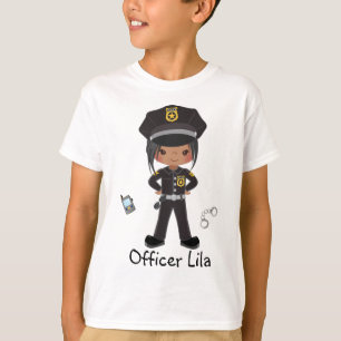 T-shirt Officier de police féminin personnalisé