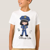 T-shirt Officier de police féminin personnalisé (Devant)