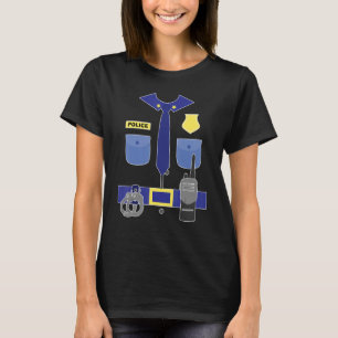 T-shirt Officier De Police Pour Enfants Garçons Filles Cop
