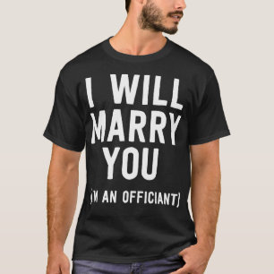 T-shirt Officier mariage Je Vais Vous Épouser Minis Ordonn