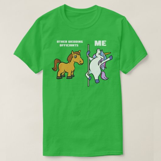 T-shirt Officier Mariage Unicorn (Design devant)
