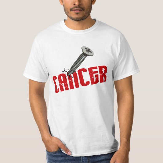 T-shirt OFFRE SPÉCIALE du Cancer $12,95 de vis (Devant)