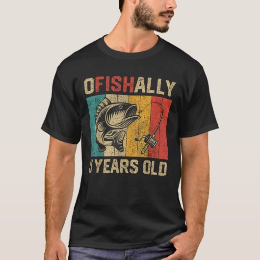 T-shirt Ofish 11 Ans Amusant Pêche Anniversaire Poisson (Devant)