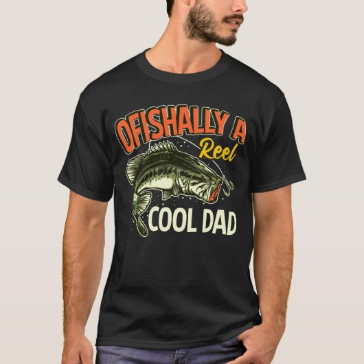 T-shirt Ofish A Reel Cool Papa Drôle Amoureux Pêcheur (Devant)
