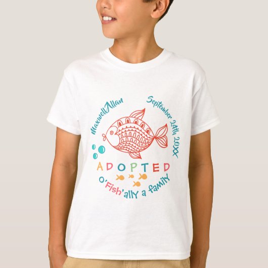 T-shirt OFish'ally cadeaux orientés d'une adoption de (Devant)