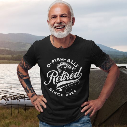 T-shirt Ofishally Retired 2024 Funny Fishing