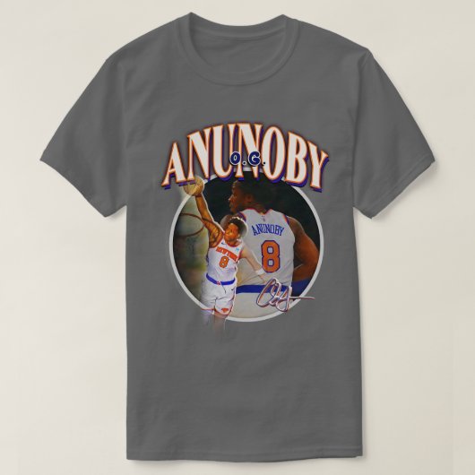 T-shirt OG Anunoby New York Basketball NY NYC Jersey Toron (Design devant)