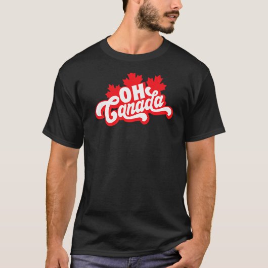 T-shirt Oh Canada Day Maple Leaf Oh couleur drapeau canadi (Devant)