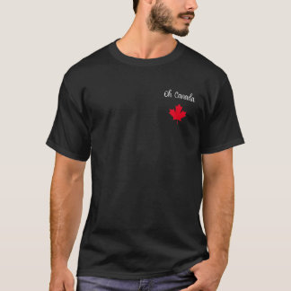 T-shirt Oh Canada | Elégante feuille d'érable rouge