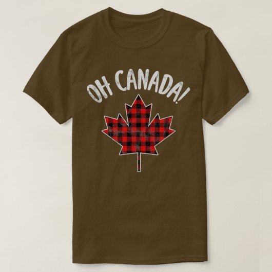 T-shirt Oh Canada ! Feuille d'érable pliée canadienne en d (Design devant)