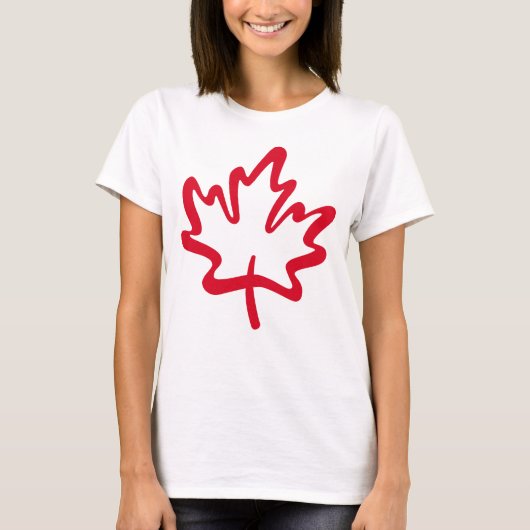 T-shirt Oh Canada ! Jour Big Red Canada Maple Leaf (Devant)