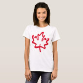 T-shirt Oh Canada ! Jour Big Red Canada Maple Leaf (Devant entier)
