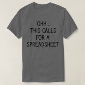 T-shirt Oh Cela Appelle Un Spresheet Pun Accounting Gif (Design devant)