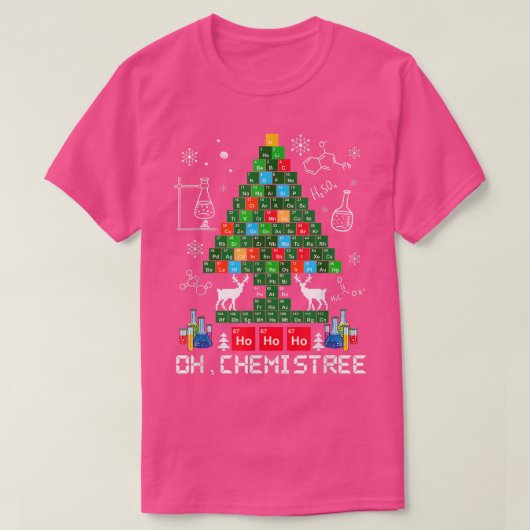 T-shirt Oh Chemistree Prof de Chimie Noël Professeur  (Design devant)