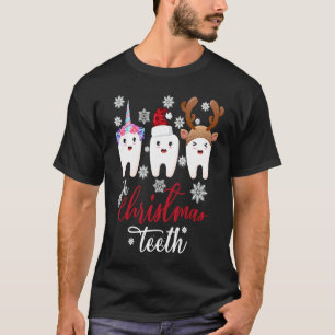 T-shirt Oh Christmas Teeth drôle dentiste de vacances dent