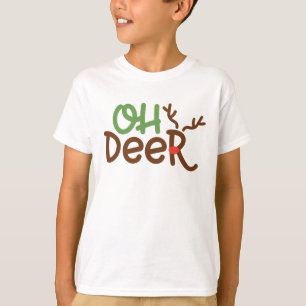 T-shirt Oh Deer Boys’ Christmas Shirt - Fun Holiday Tee