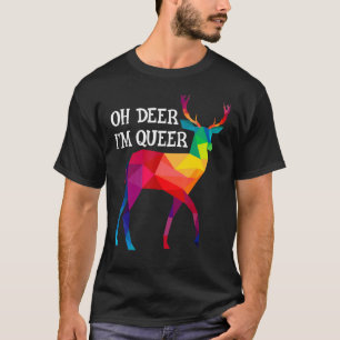 T-shirt Oh Deer Je suis Queer Lgbt Rainbow Deer Gay pride