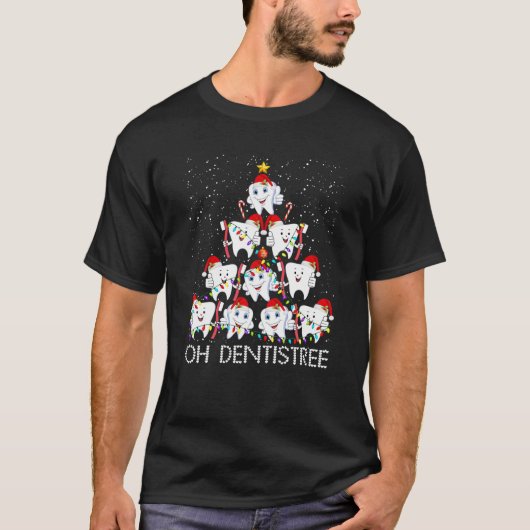 T-shirt Oh Dentistree Christmas Tree Joyeux Noël Denti (Devant)