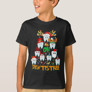 T-shirt Oh Dentistree Fun Christmas Tree Dental Hygiène De