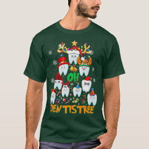 T-shirt Oh Dentistree Funky Christmas Tree Dental Hygiene