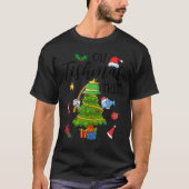 T-shirt Oh Fishmas Tree Pêche Pêcheur Noël Noël Noël Noël  (Devant)