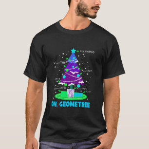 T-shirt Oh Geometree Arbre de Noël Géométrie Mathématiques