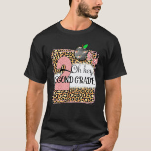 T-shirt Oh Hé léopard de deuxième année Retour à l'école E