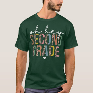 T-shirt Oh Hey 2e année de retour à l'école Leopard pour