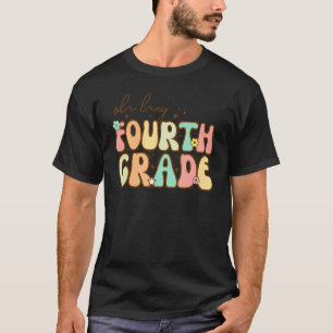 T-shirt Oh Hey 4e année Retro Vintage Retour à l'école F
