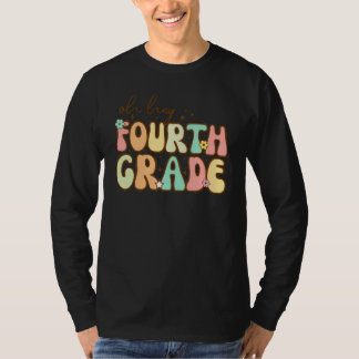 T-shirt Oh Hey 4e année Retro Vintage Retour à l'école F