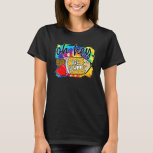 T-shirt Oh Hey Preschool Coeur Crayon Tie Dye Retour À Sch