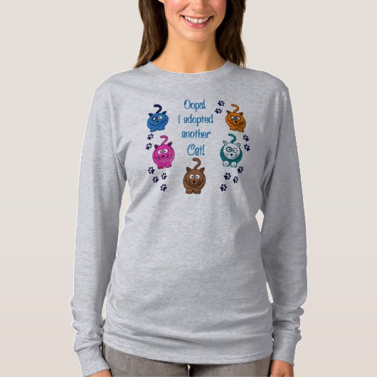 T-shirt Oh là là ! !  J'ai adopté un autre chat !  Le (Devant)