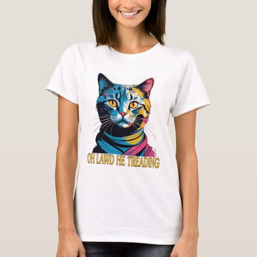 T-shirt Oh Lawd He Treading (Devant)