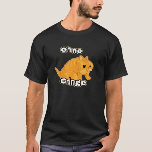T-shirt Oh No Cringe Funny Chat Meme (Devant)