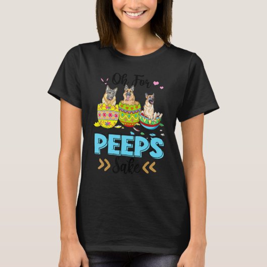 T-shirt Oh pour la cause des Bergers Allemands  Lapin de P (Devant)
