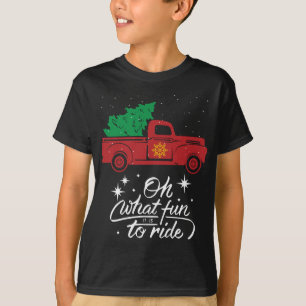 T-shirt Oh Quel Amusant C'Est De Circuler Noël Arbre Rouge