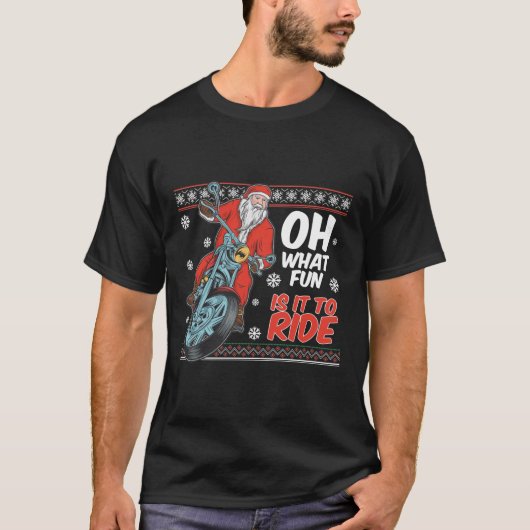 T-shirt Oh Quel Amusement C'Est De Circuler Père Noël Sur (Devant)