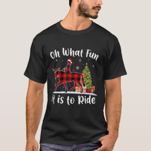 T-shirt Oh Quel Amusement De Noël C'Est De Faire Du Cheval