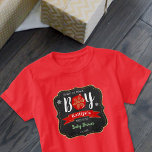 T-shirt "Oh quelle joie, c'est un garçon !" Baby shower de<br><div class="desc">Célébrez votre baby shower avec style avec ce t-shirt baby shower festif. Le design est facile à personnaliser avec votre propre libellé et votre famille et vos amis seront ravis de voir ce fabuleux t-shirt. Des éléments de partie correspondants se trouvent dans la collection.</div>
