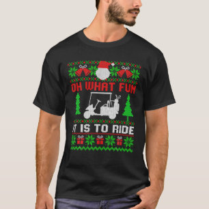 T-shirt Oh Quelle Joie De Rouler En Golf Cart Noël Golfing