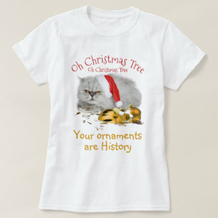 T-shirt Oh sapin de Noël Grumpy Kitty Chat